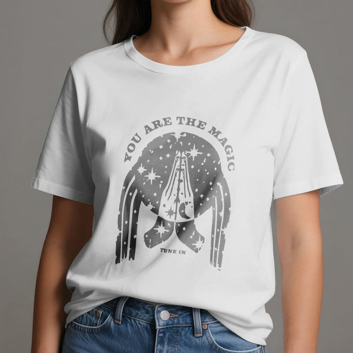 Olivenorma "Tune in You Are The Mageic" Yoga Boxy T-Shirt - image 1