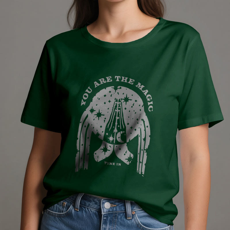 Olivenorma "Tune in You Are The Mageic" Yoga Boxy T-Shirt - image 18