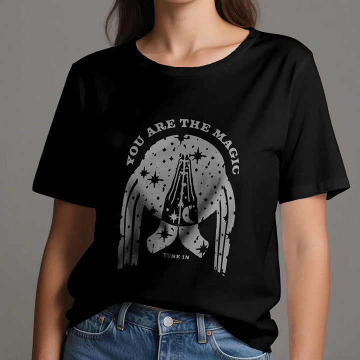 Olivenorma "Tune in You Are The Mageic" Yoga Boxy T-Shirt - image 3