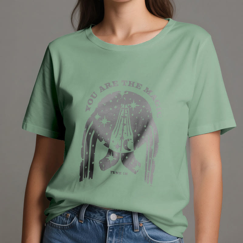 Olivenorma "Tune in You Are The Mageic" Yoga Boxy T-Shirt - image 16
