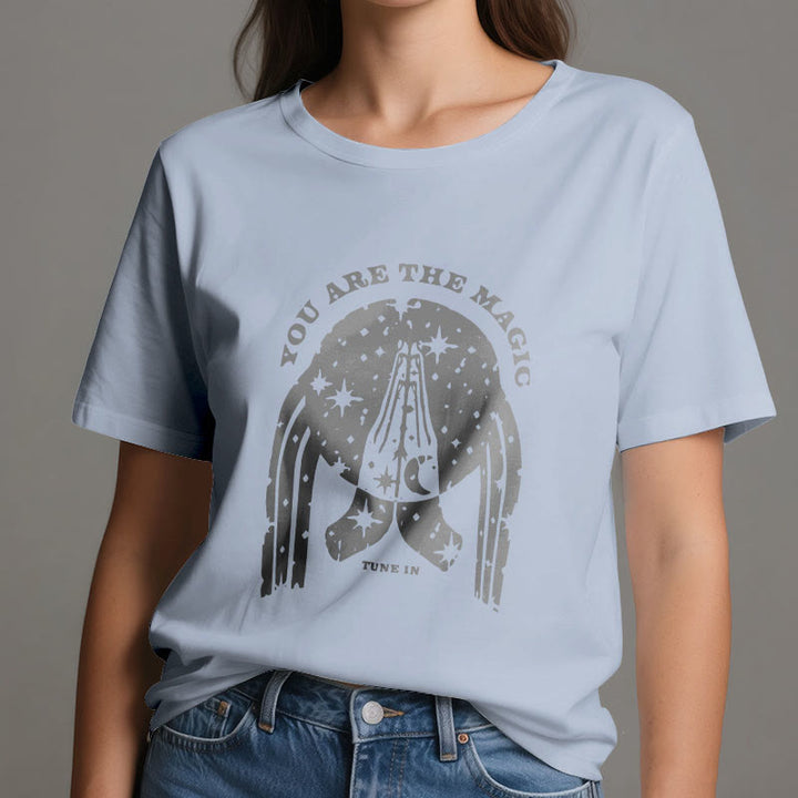 Olivenorma "Tune in You Are The Mageic" Yoga Boxy T-Shirt - image 10
