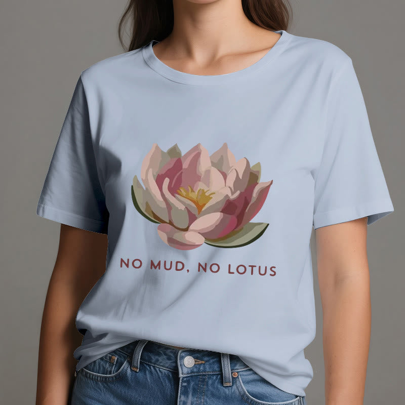 Olivenorma "NO MUD, NO LOTUS" Cotton Yoga Tee T-Shirt - image 12