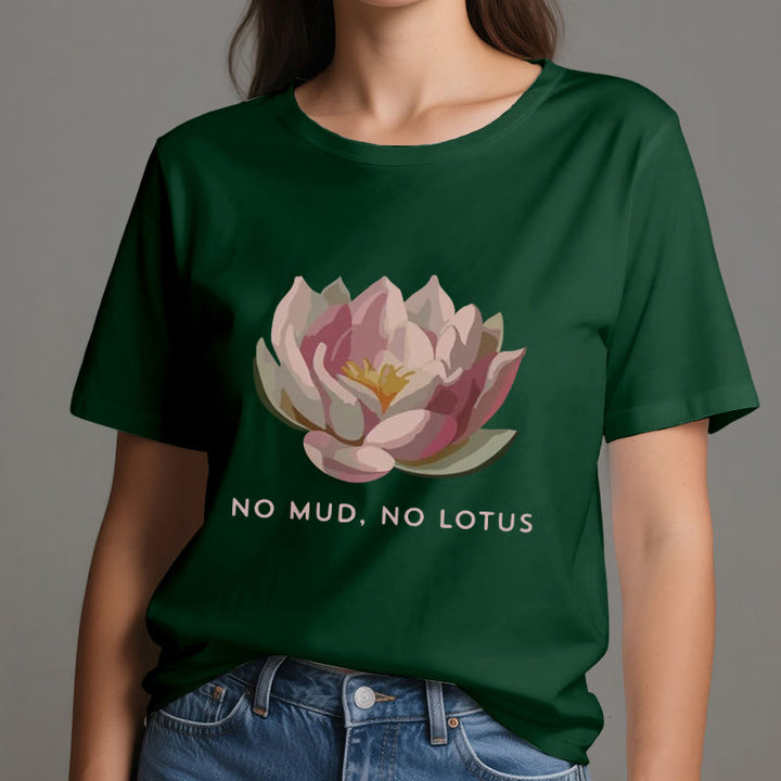 Olivenorma "NO MUD, NO LOTUS" Cotton Yoga Tee T-Shirt - image 20