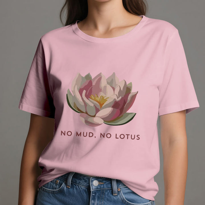 Olivenorma "NO MUD, NO LOTUS" Cotton Yoga Tee T-Shirt - image 14