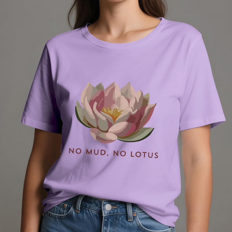 Olivenorma "NO MUD, NO LOTUS" Cotton Yoga Tee T-Shirt - image 16