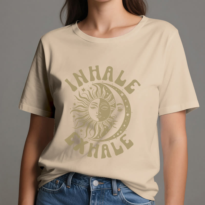 Olivenorma "INHALE EXHALE" Sun & Moon Spititual Tee T-Shirt - image 10