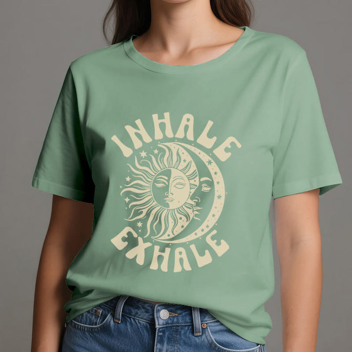 Olivenorma "INHALE EXHALE" Sun & Moon Spititual Tee T-Shirt - image 18