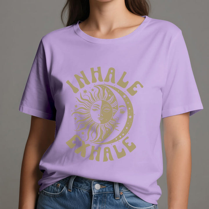Olivenorma "INHALE EXHALE" Sun & Moon Spititual Tee T-Shirt - image 16