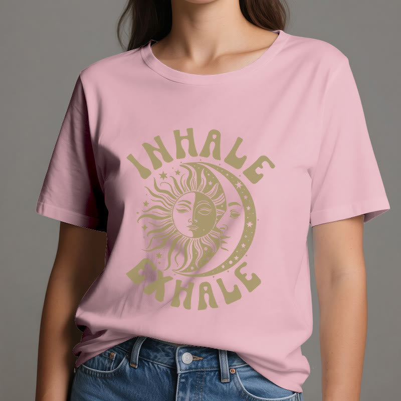Olivenorma "INHALE EXHALE" Sun & Moon Spititual Tee T-Shirt - image 12