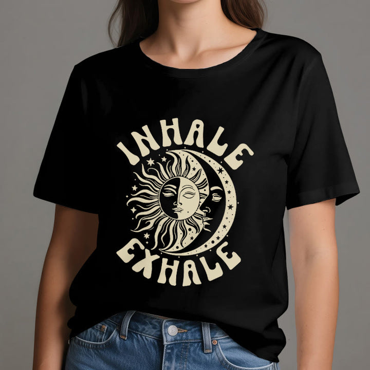 Olivenorma "INHALE EXHALE" Sun & Moon Spititual Tee T-Shirt - image 8