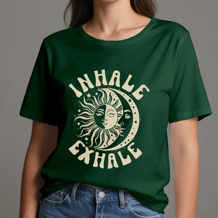 Olivenorma "INHALE EXHALE" Sun & Moon Spititual Tee T-Shirt - image 20