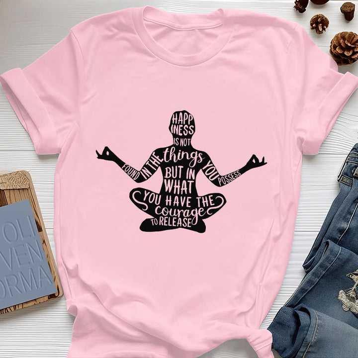 Olivenorma Meditation Tee Cotton Spiritual Yoga T-Shirt - Pink - 2XL - image 13