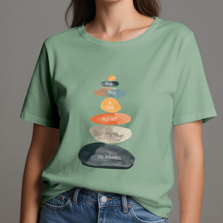 Olivenorma "Stay Grounded" Lightweight Cotton Spiritual T-Shirt - image 18