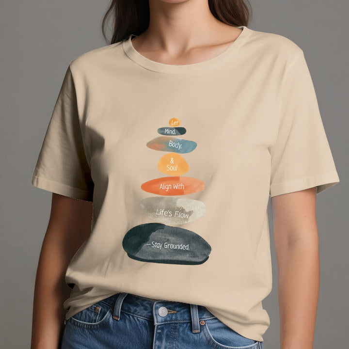 Olivenorma "Stay Grounded" Lightweight Cotton Spiritual T-Shirt - image 10