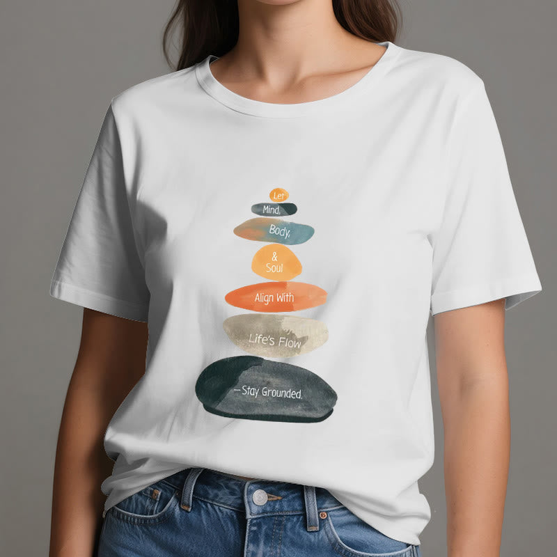 Olivenorma "Stay Grounded" Lightweight Cotton Spiritual T-Shirt - image 1