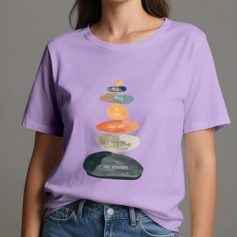 Olivenorma "Stay Grounded" Lightweight Cotton Spiritual T-Shirt - image 16