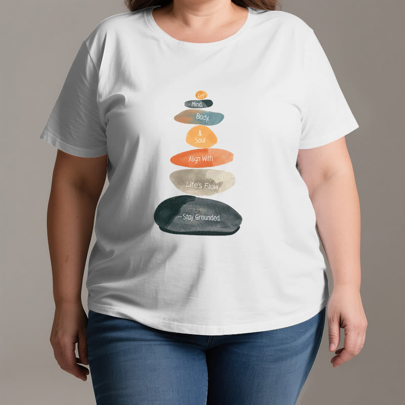 Olivenorma "Stay Grounded" Lightweight Cotton Spiritual T-Shirt - image 2