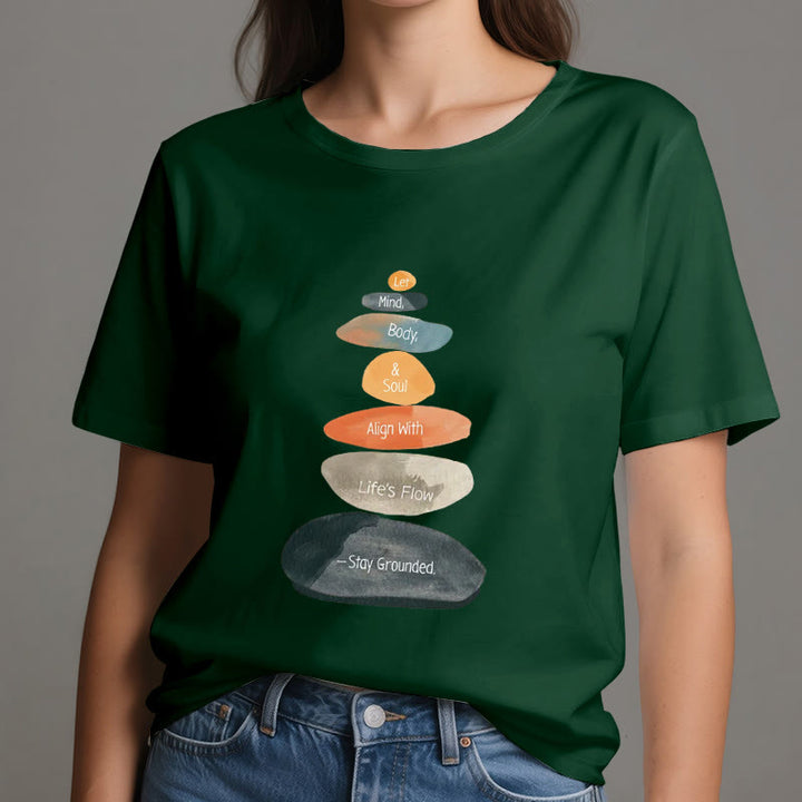 Olivenorma "Stay Grounded" Lightweight Cotton Spiritual T-Shirt - image 20