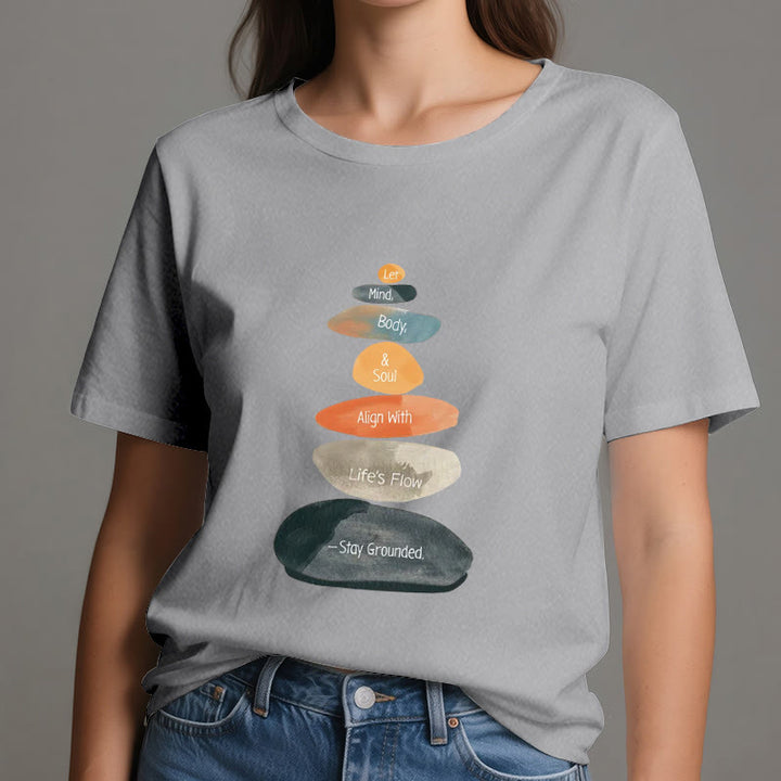 Olivenorma "Stay Grounded" Lightweight Cotton Spiritual T-Shirt - image 8