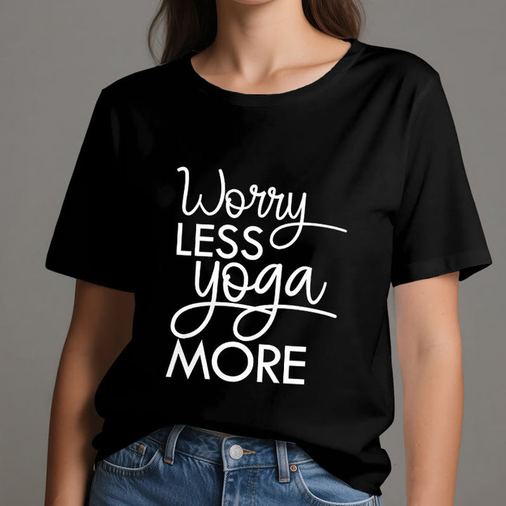 Olivenorma "WORRY LESS, YOGA MORE" YOGA Lover Tee Meditation T-Shirt - image 8