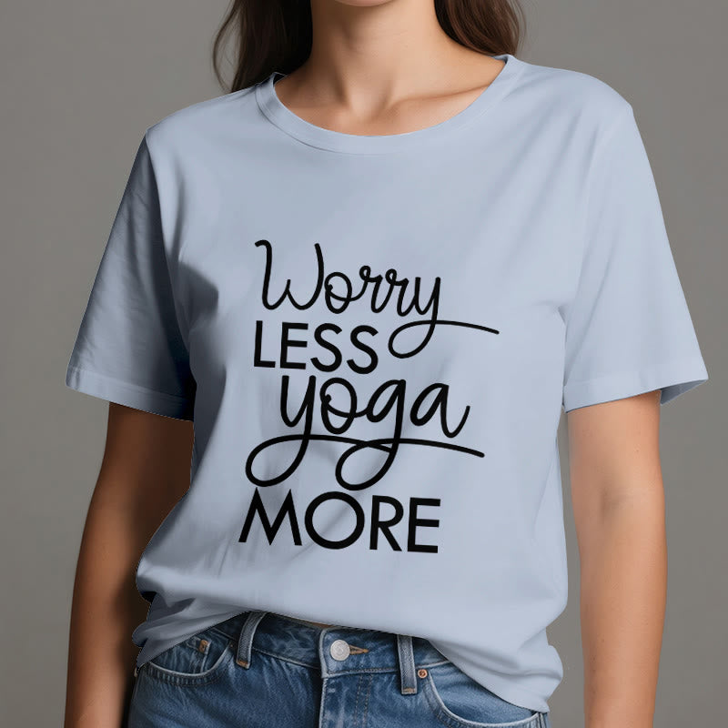 Olivenorma "WORRY LESS, YOGA MORE" YOGA Lover Tee Meditation T-Shirt - image 12
