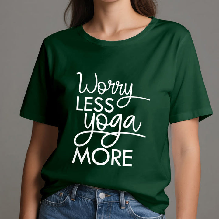Olivenorma "WORRY LESS, YOGA MORE" YOGA Lover Tee Meditation T-Shirt - image 20