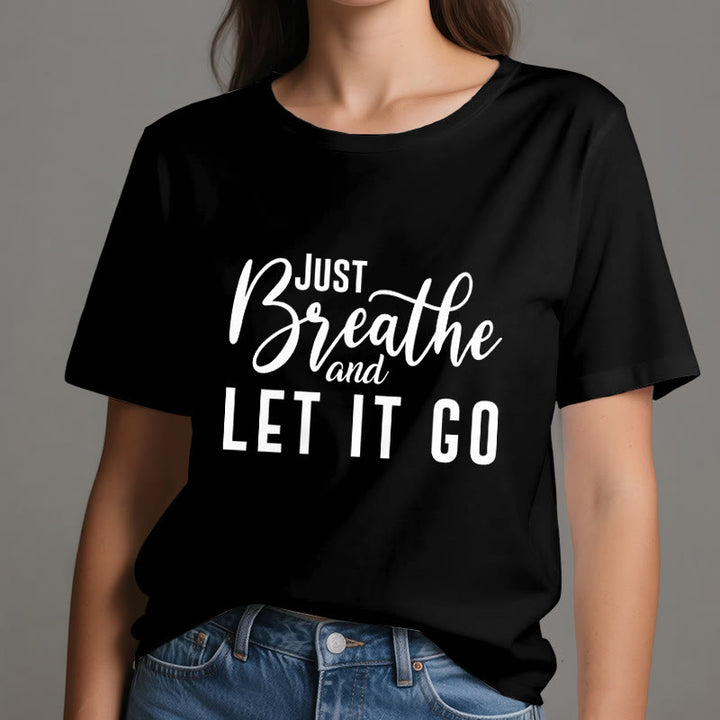 Olivenorma "JUST BREATHE AND LET IT GO" Spiritual Tee T-Shirt - image 8