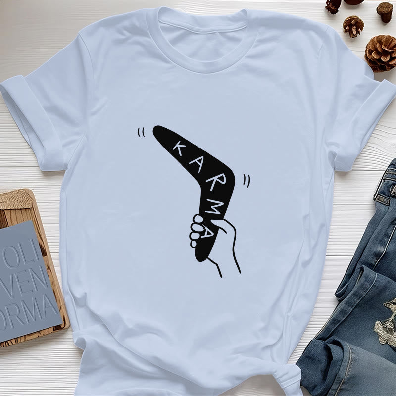 Olivenorma "KARMA" Funny Yoga Work Out Fitness T-Shirt - Blue - 2XL - image 11