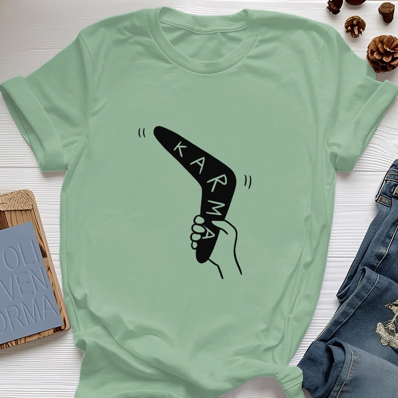 Olivenorma "KARMA" Funny Yoga Work Out Fitness T-Shirt - Light Green - 2XL - image 17