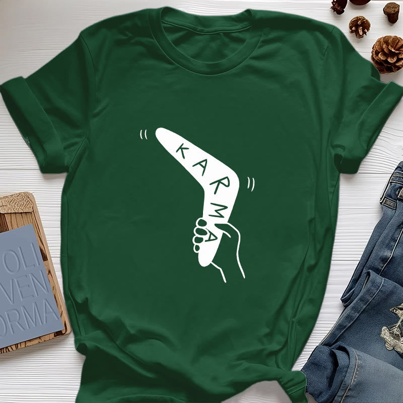 Olivenorma "KARMA" Funny Yoga Work Out Fitness T-Shirt - Dark Green - 2XL - image 19