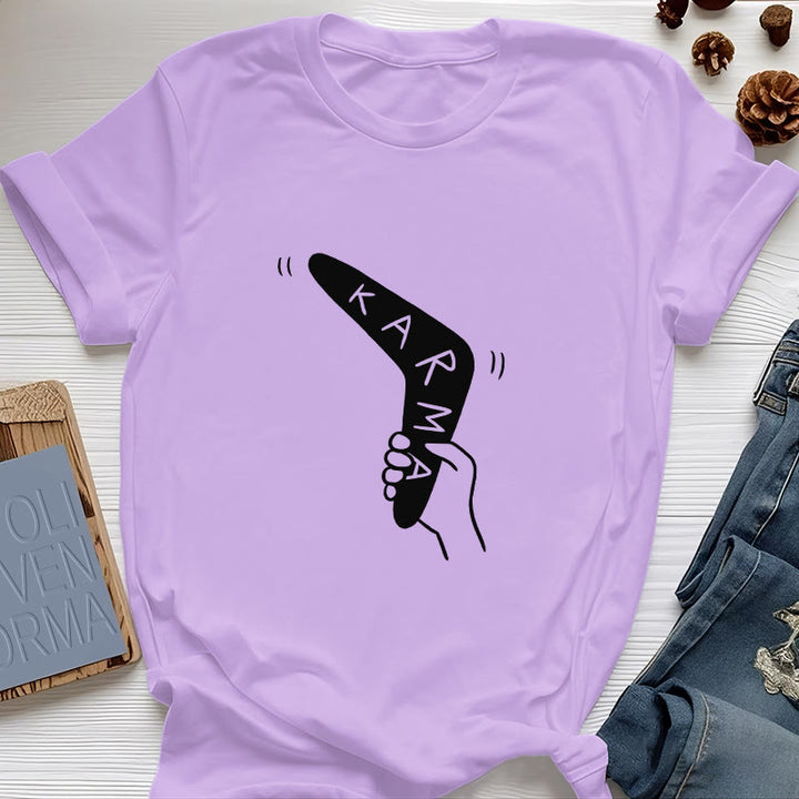 Olivenorma "KARMA" Funny Yoga Work Out Fitness T-Shirt - Purple - 2XL - image 15