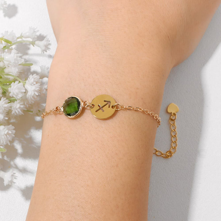 Olivenorma 12 Constellations Zodiac Birthstone Adjustable Bracelet - image 1