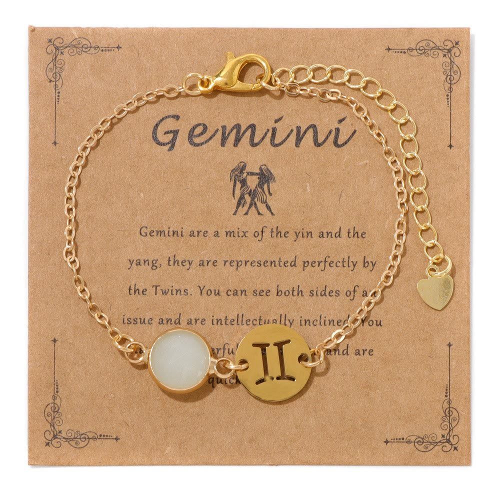 Olivenorma 12 Constellations Zodiac Birthstone Adjustable Bracelet - Gemini - image 9