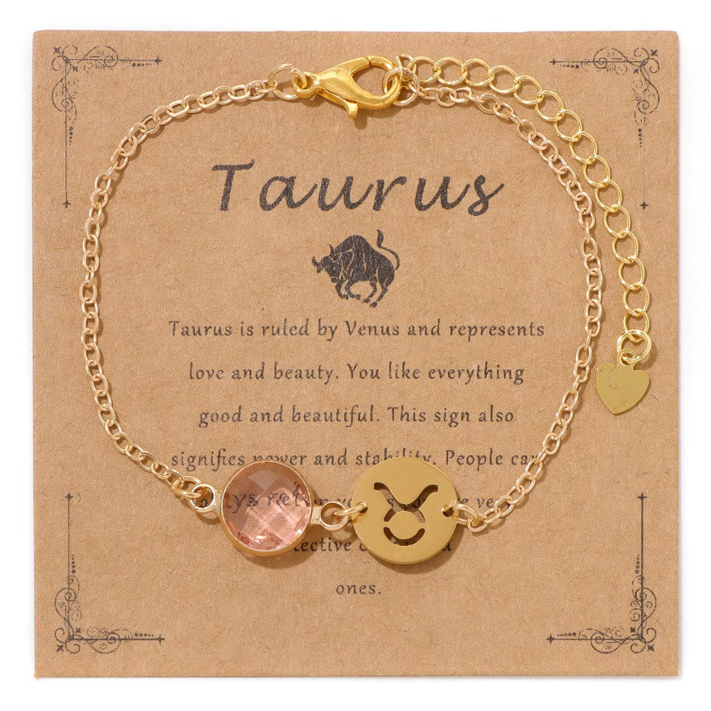 Olivenorma 12 Constellations Zodiac Birthstone Adjustable Bracelet - Taurus - image 8
