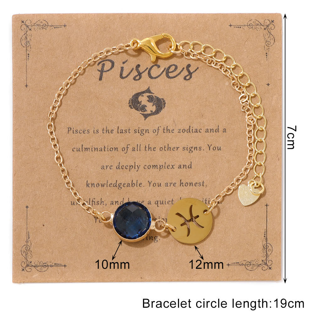 Olivenorma 12 Constellations Zodiac Birthstone Adjustable Bracelet - image 3
