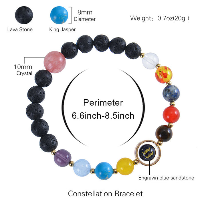 Olivenorma Eight Planets Zodiac Lava Stone Bracelet - image 2