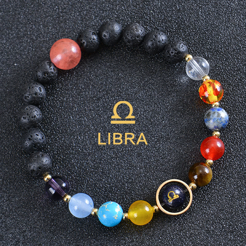 Olivenorma Eight Planets Zodiac Lava Stone Bracelet - Libra - image 0