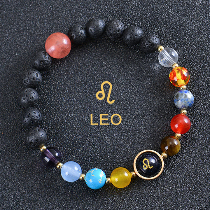 Olivenorma Eight Planets Zodiac Lava Stone Bracelet - Leo - image 14
