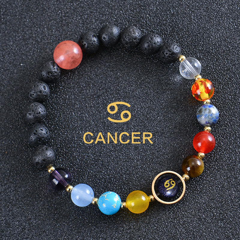 Olivenorma Eight Planets Zodiac Lava Stone Bracelet - Cancer - image 13