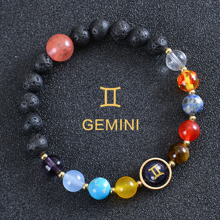 Olivenorma Eight Planets Zodiac Lava Stone Bracelet - Gemini - image 12