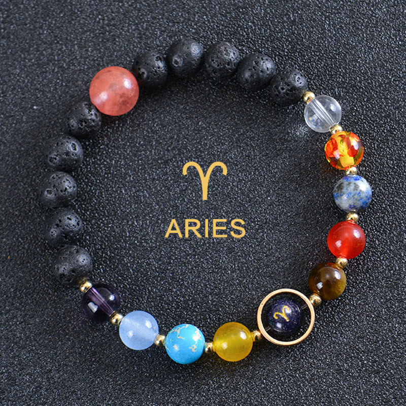 Olivenorma Eight Planets Zodiac Lava Stone Bracelet - Aries - image 10