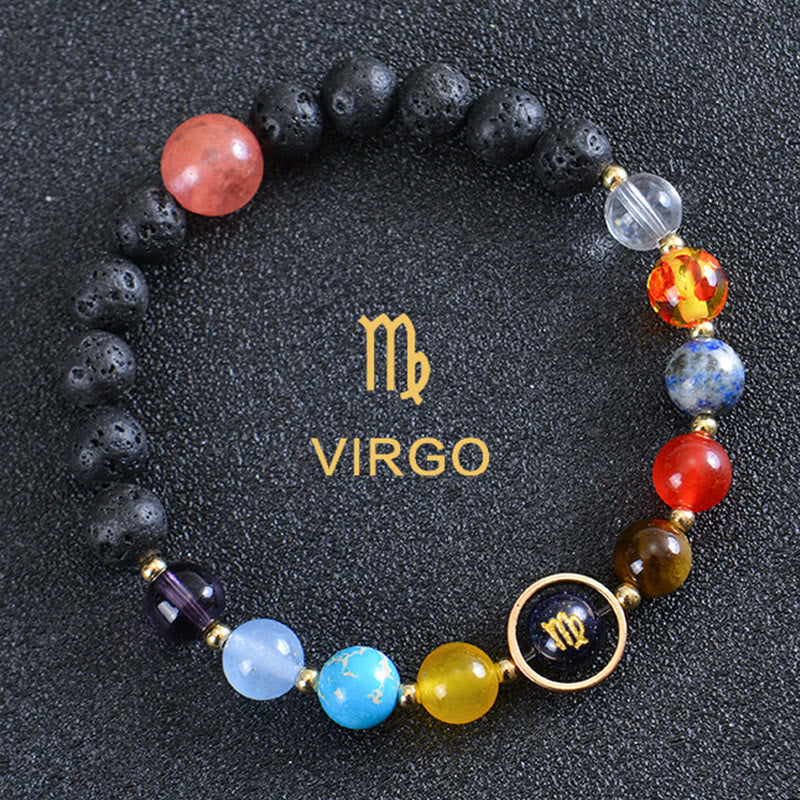 Olivenorma Eight Planets Zodiac Lava Stone Bracelet - Virgo - image 15