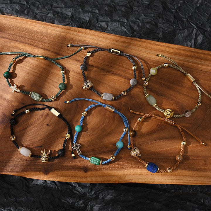 Olivenorma Healing Gemstone Adjustable Braided Bracelet - image 0