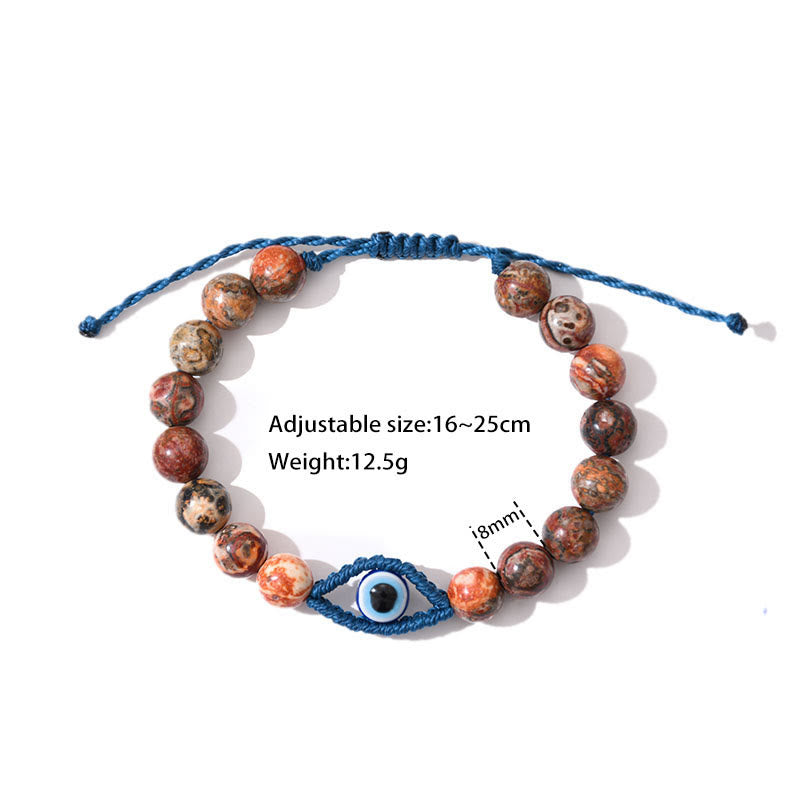 Olivenorma Evil Eye Good Luck & Protection Crystal Braided Bracelet - image 2