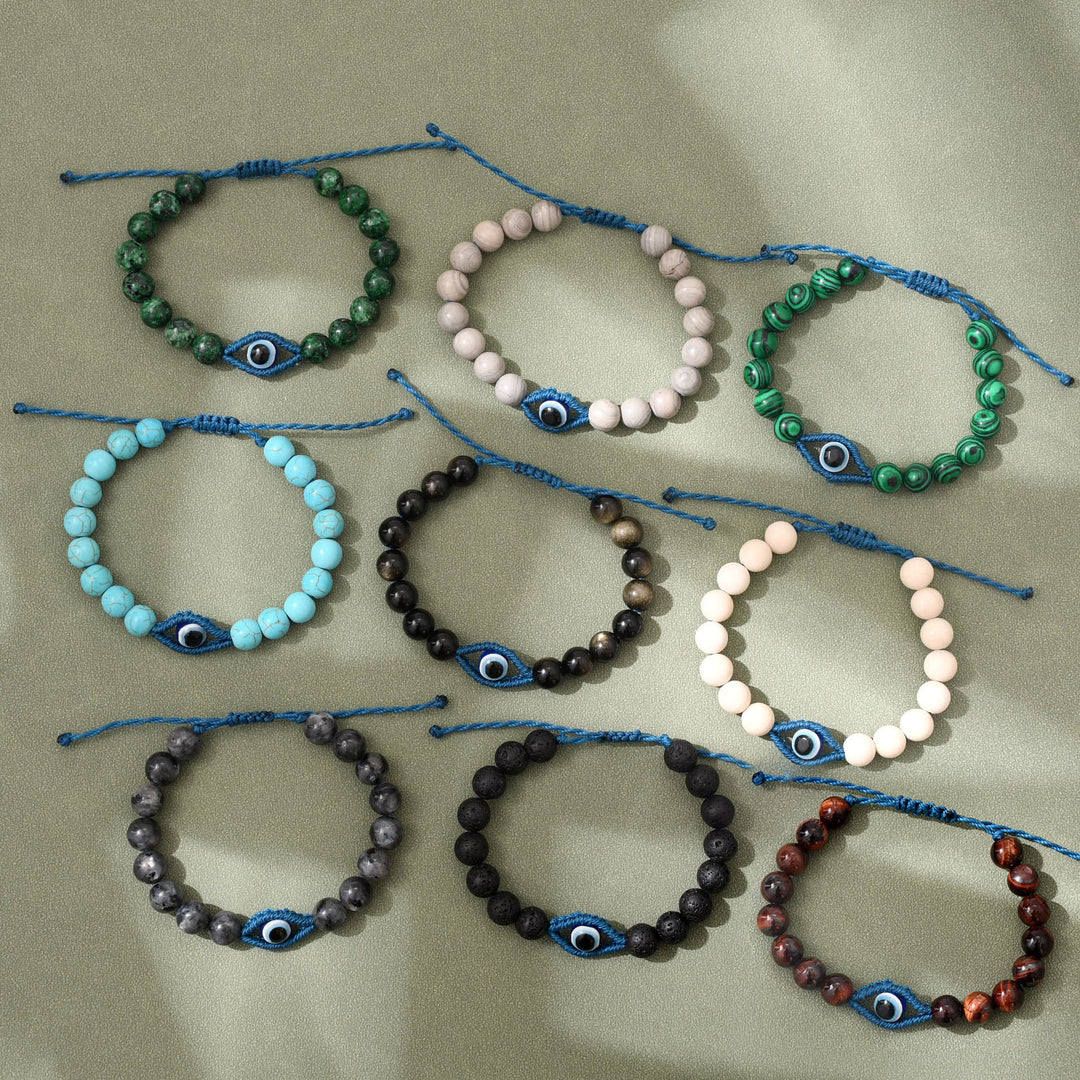 Olivenorma Evil Eye Good Luck & Protection Crystal Braided Bracelet - image 19