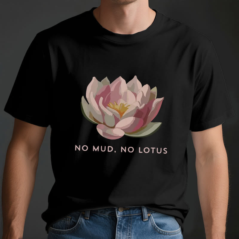 Olivenorma "NO MUD, NO LOTUS" Cotton Yoga Tee T-Shirt - image 3