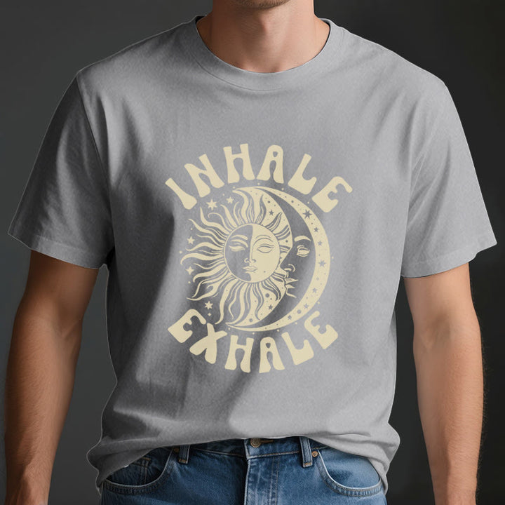 Olivenorma "INHALE EXHALE" Sun & Moon Spititual Tee T-Shirt - image 3