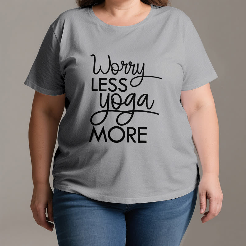 Olivenorma "WORRY LESS, YOGA MORE" YOGA Lover Tee Meditation T-Shirt - image 2