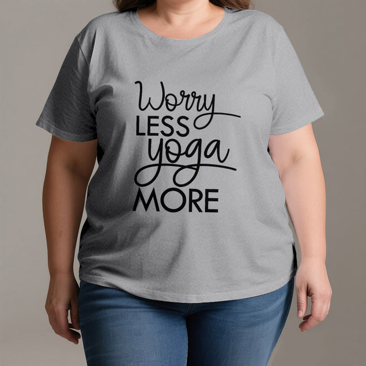 Olivenorma "WORRY LESS, YOGA MORE" YOGA Lover Tee Meditation T-Shirt - image 2