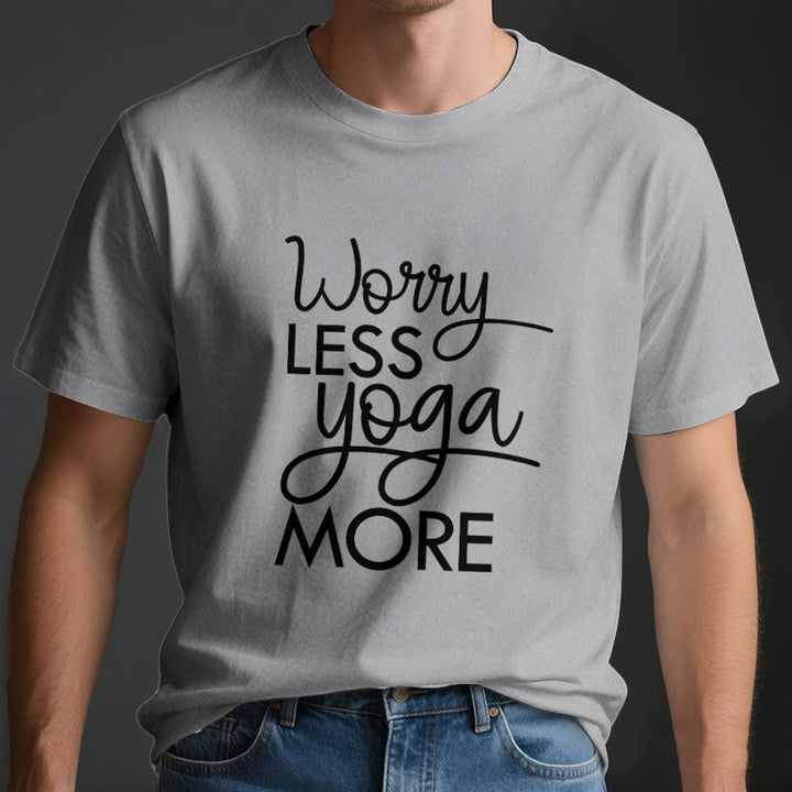 Olivenorma "WORRY LESS, YOGA MORE" YOGA Lover Tee Meditation T-Shirt - image 3